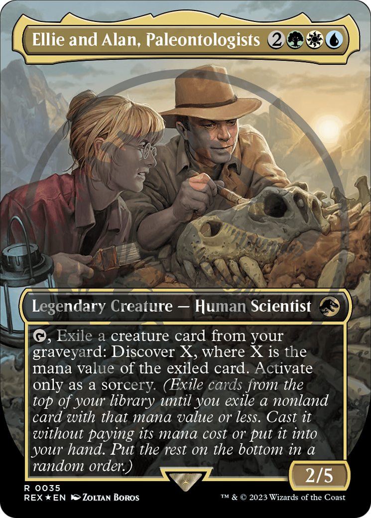 Ellie and Alan, Paleontologists (Emblem) (Borderless) [Jurassic World Collection Tokens] | Galaxy Games LLC