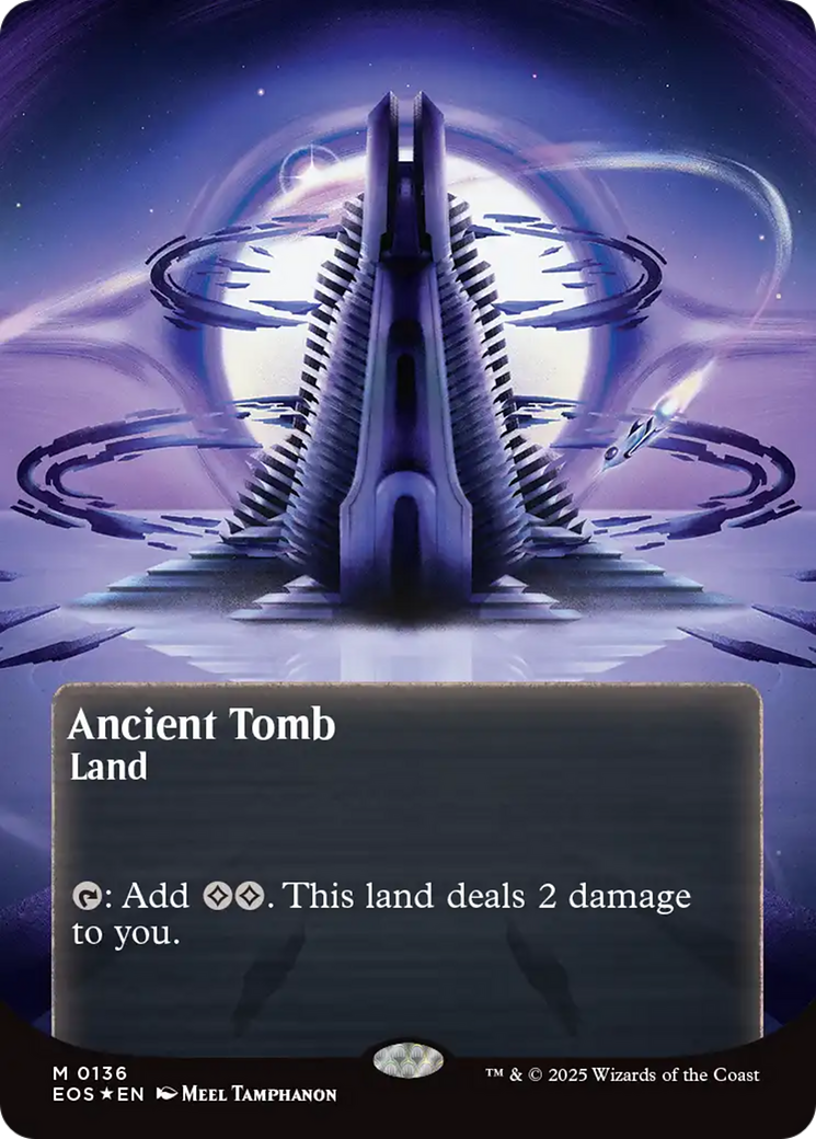 Ancient Tomb (0136) (Borderless) (Galaxy Foil) [Edge of Eternities: Stellar Sights] | Galaxy Games LLC