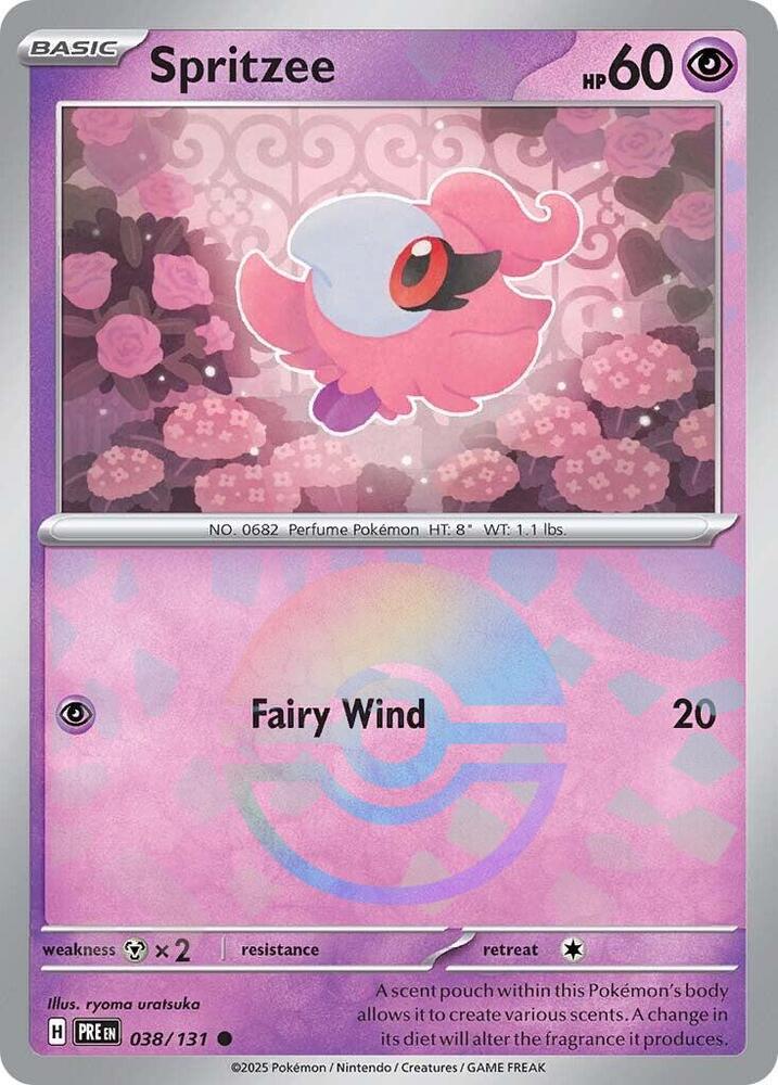 Spritzee (038/131) (Poke Ball Pattern) [Scarlet & Violet: Prismatic Evolutions] | Galaxy Games LLC