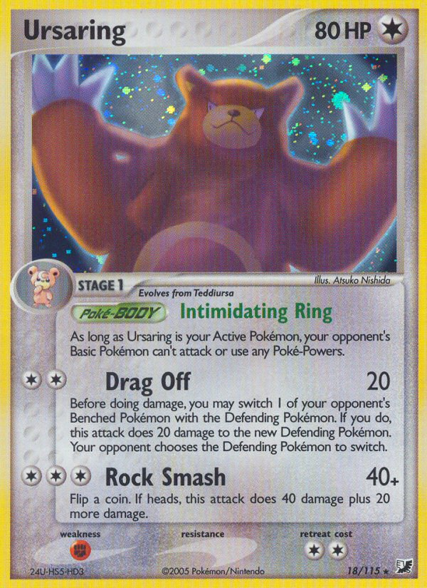 Ursaring (18/115) [EX: Unseen Forces] | Galaxy Games LLC