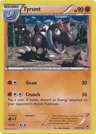 Tyrunt (61/111) (Cosmos Holo) [XY: Furious Fists] | Galaxy Games LLC