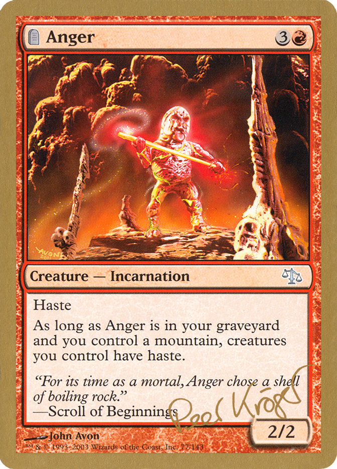 Anger (Peer Kroger) [World Championship Decks 2003] | Galaxy Games LLC