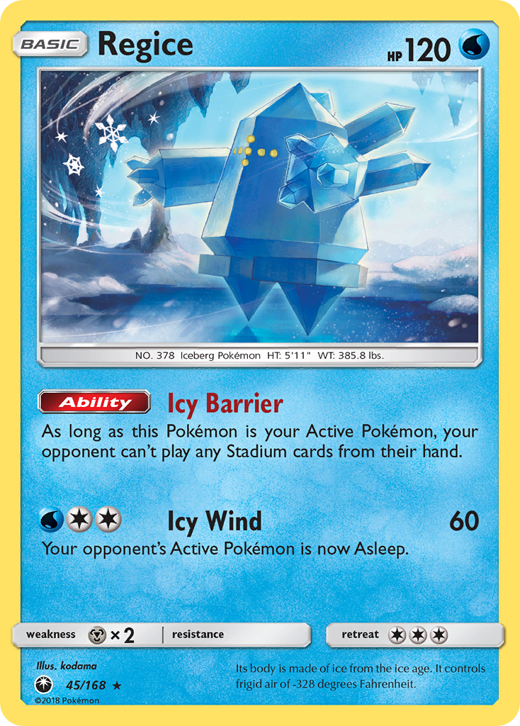 Regice (45/168) [Sun & Moon: Celestial Storm] | Galaxy Games LLC
