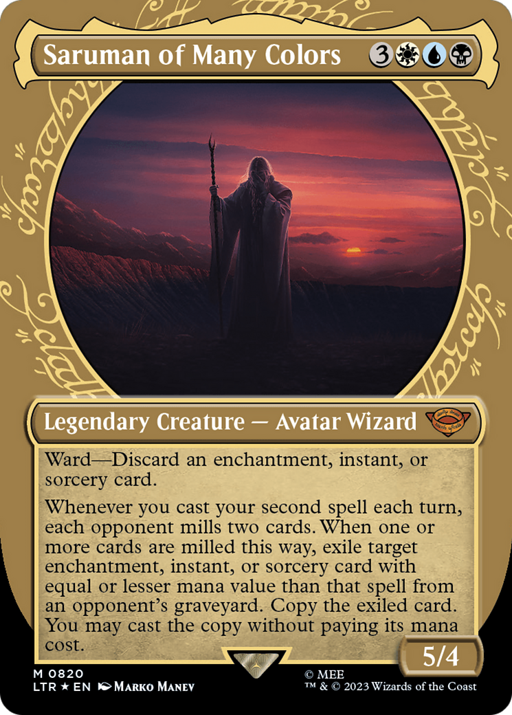 Saruman of Many Colors (Showcase) (Surge Foil) [The Lord of the Rings: Tales of Middle-Earth] | Galaxy Games LLC