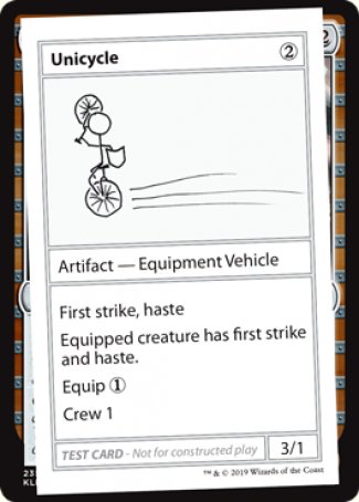 Unicycle (2021 Edition) [Mystery Booster Playtest Cards] | Galaxy Games LLC