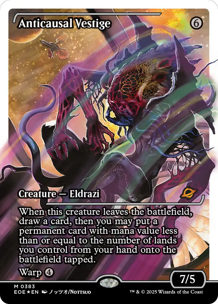 Anticausal Vestige (Showcase) (Fracture Foil) [Edge of Eternities] | Galaxy Games LLC