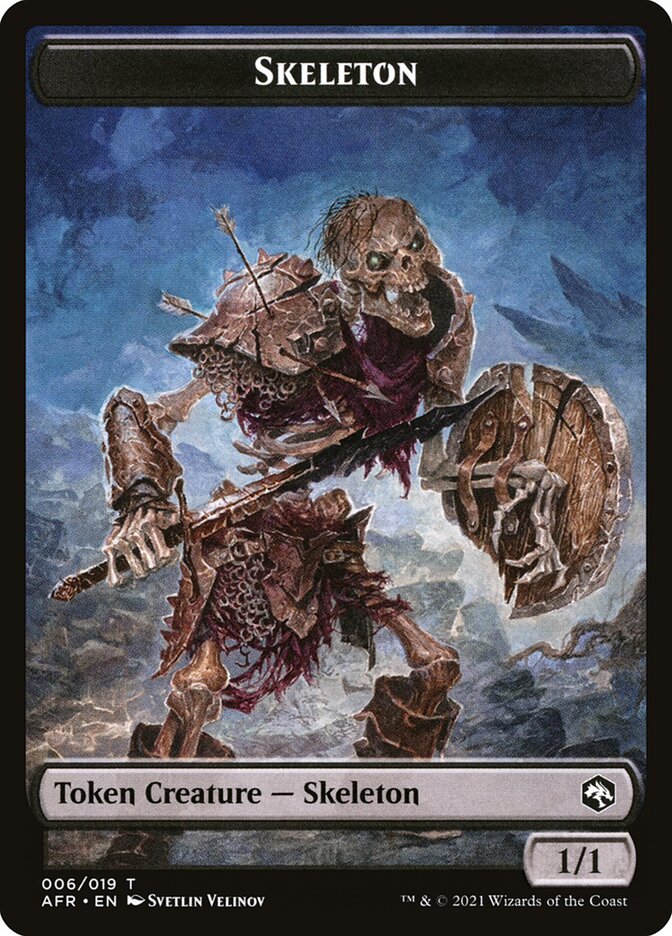 Illusion // Skeleton Double-Sided Token [Dungeons & Dragons: Adventures in the Forgotten Realms Commander Tokens] | Galaxy Games LLC