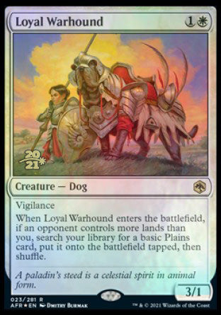 Loyal Warhound [Dungeons & Dragons: Adventures in the Forgotten Realms Prerelease Promos] | Galaxy Games LLC