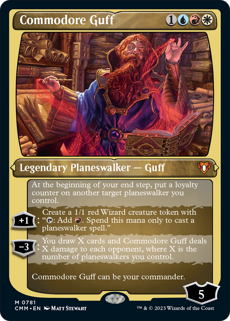 Commodore Guff (Display Commander) (Foil Etched) [Commander Masters] | Galaxy Games LLC