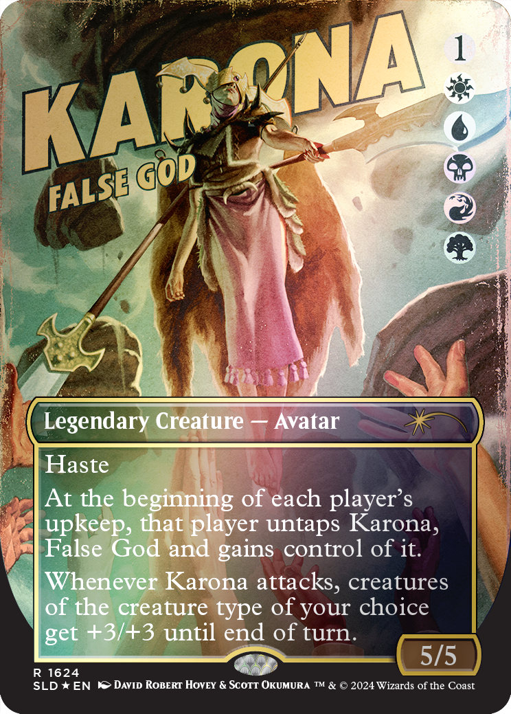 Karona, False God (Rainbow Foil) [Secret Lair Drop Series] | Galaxy Games LLC