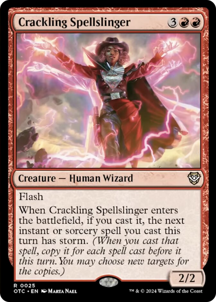 Crackling Spellslinger [Outlaws of Thunder Junction Commander] | Galaxy Games LLC