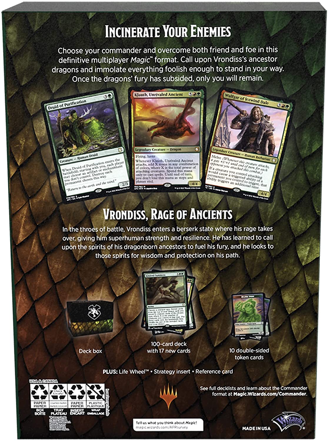 Dungeons & Dragons: Adventures in the Forgotten Realms - Commander Deck (Draconic Rage) | Galaxy Games LLC