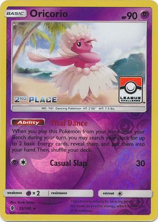 Oricorio (55/145) (League Promo 2nd Place) [Sun & Moon: Guardians Rising] | Galaxy Games LLC