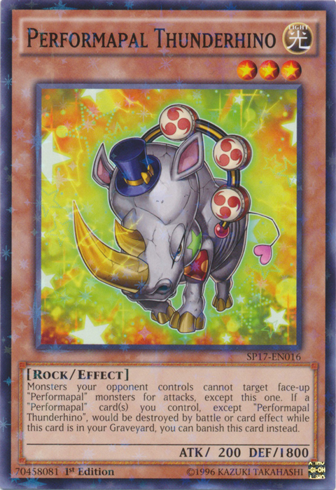 Performapal Thunderhino [SP17-EN016] Starfoil Rare | Galaxy Games LLC