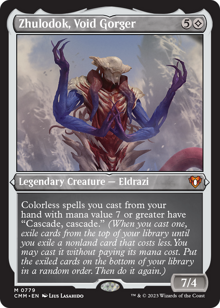 Zhulodok, Void Gorger (Display Commander) (Foil Etched) [Commander Masters] | Galaxy Games LLC