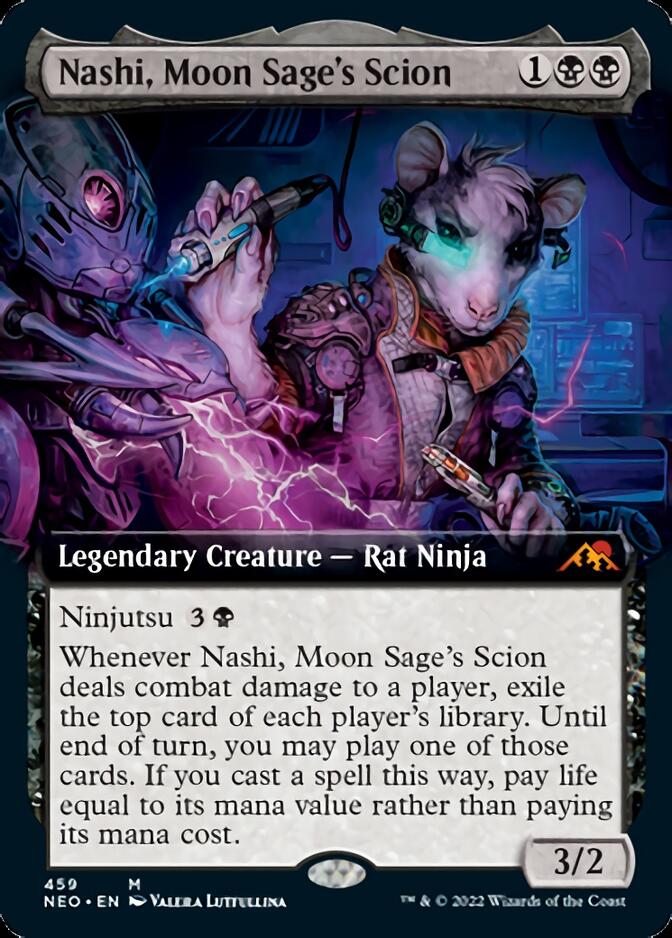 Nashi, Moon Sage's Scion (Extended Art) [Kamigawa: Neon Dynasty] | Galaxy Games LLC