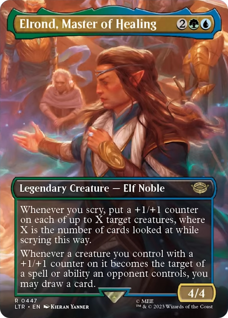 Elrond, Master of Healing (Borderless Alternate Art) [The Lord of the Rings: Tales of Middle-Earth] | Galaxy Games LLC