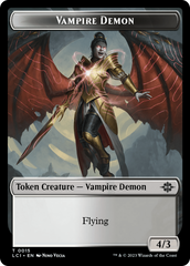 Vampire (0014) // Vampire Demon Double-Sided Token [The Lost Caverns of Ixalan Commander Tokens] | Galaxy Games LLC