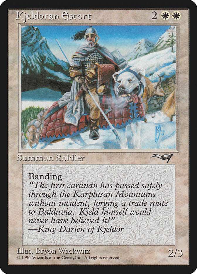 Kjeldoran Escort (Mountain Background) [Alliances] | Galaxy Games LLC