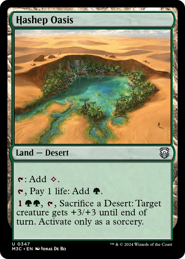 Hashep Oasis (Ripple Foil) [Modern Horizons 3 Commander] | Galaxy Games LLC