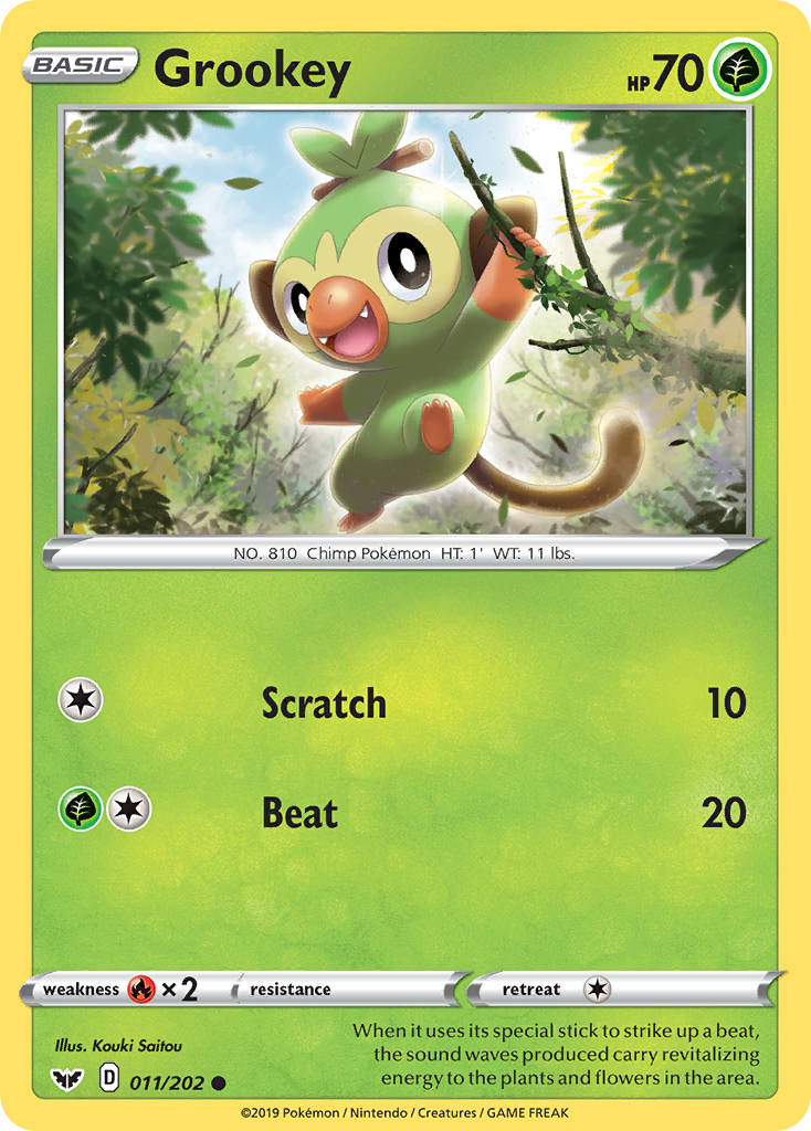 Grookey (011/202) [Sword & Shield: Base Set] | Galaxy Games LLC