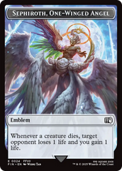 Emblem - Sephiroth, One-Winged Angel // Robot Warrior Double-Sided Token [FINAL FANTASY Tokens] | Galaxy Games LLC