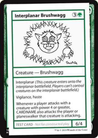 Interplanar Brushwagg (2021 Edition) [Mystery Booster Playtest Cards] | Galaxy Games LLC