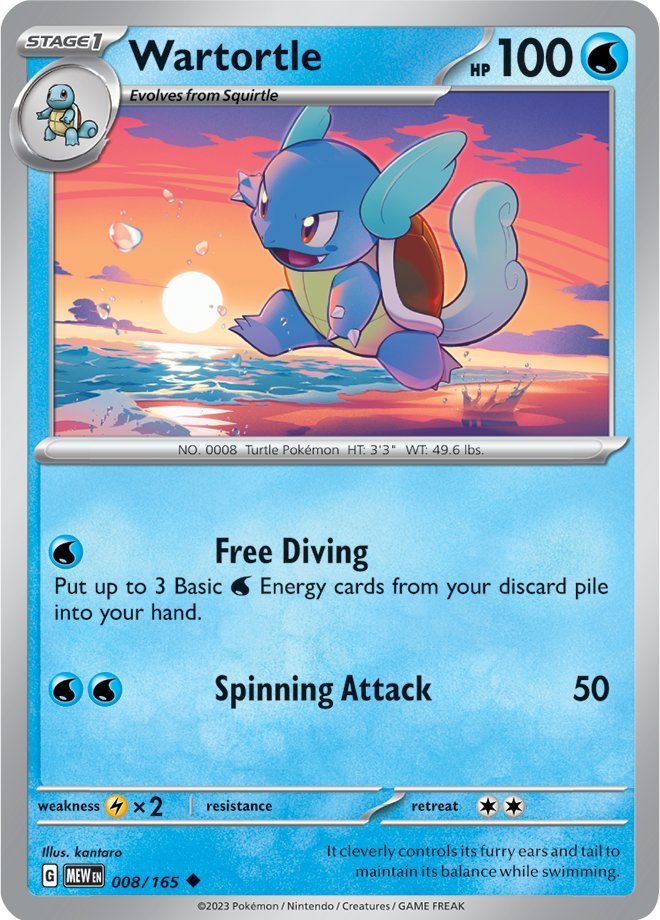 Wartortle (008/165) [Scarlet & Violet 151] | Galaxy Games LLC