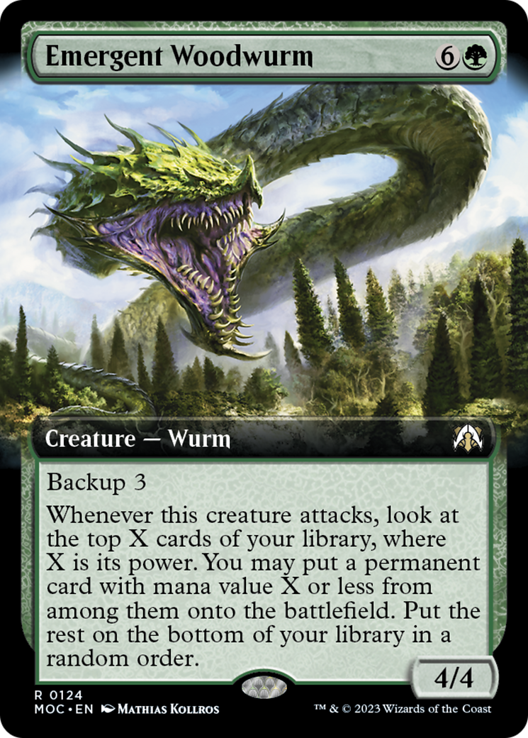 Emergent Woodwurm (Extended Art) [March of the Machine Commander] | Galaxy Games LLC