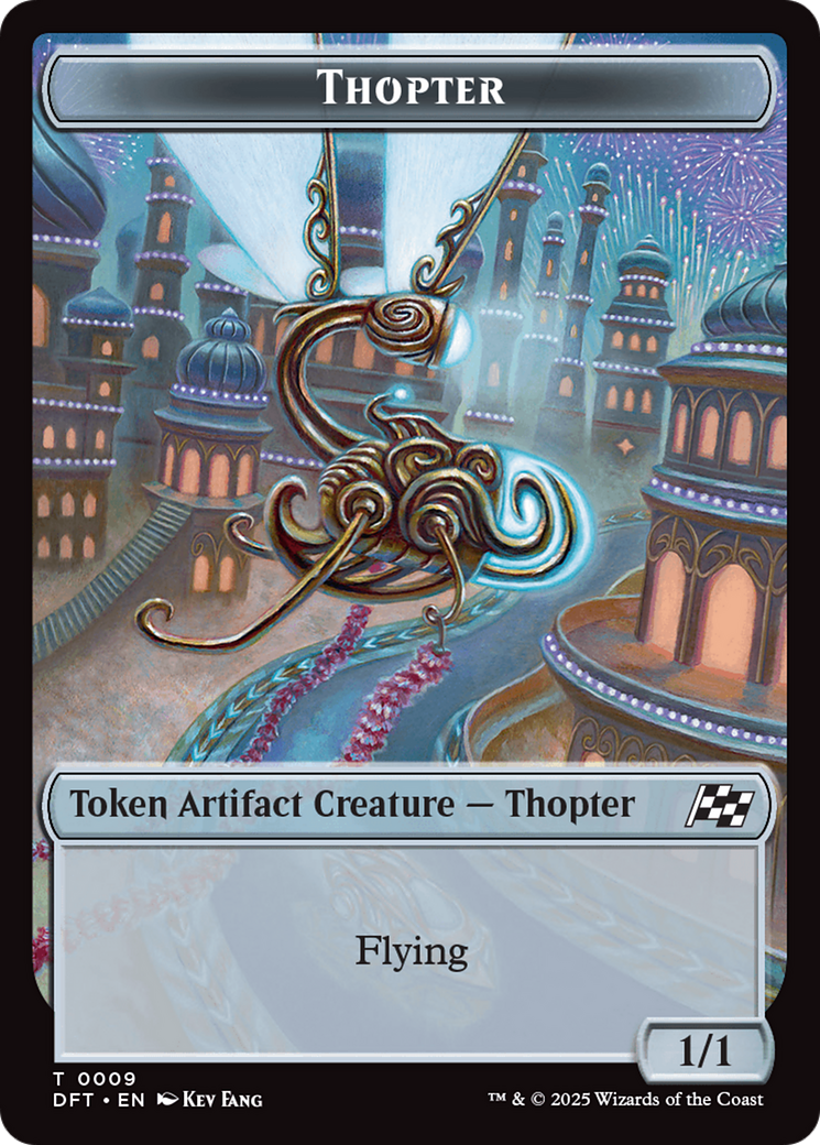 Golem (0015) // Thopter (0009) Double-Sided Token [Aetherdrift Tokens] | Galaxy Games LLC