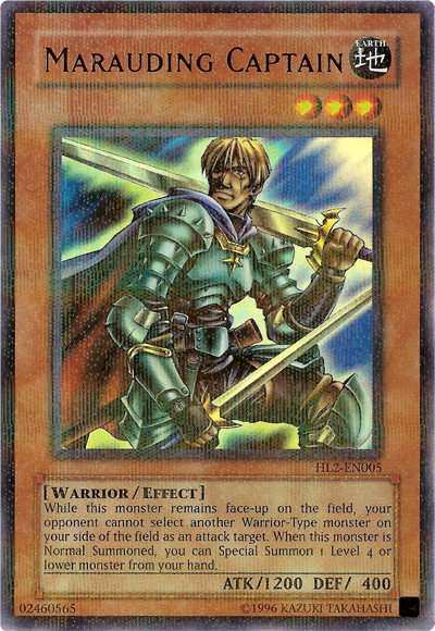 YuGiOh Hobby League Parallel Rare Marauding Captain HL2-EN005