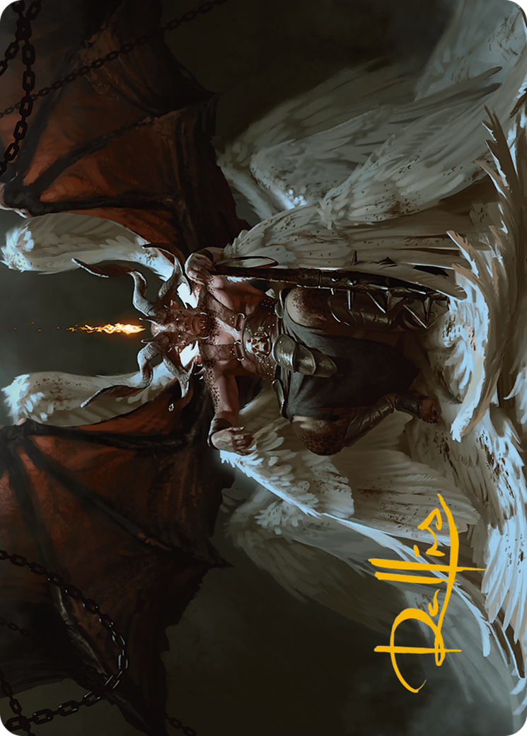 Shilgengar, Sire of Famine Art Card (Gold-Stamped Signature) [Modern Horizons 3 Art Series] | Galaxy Games LLC