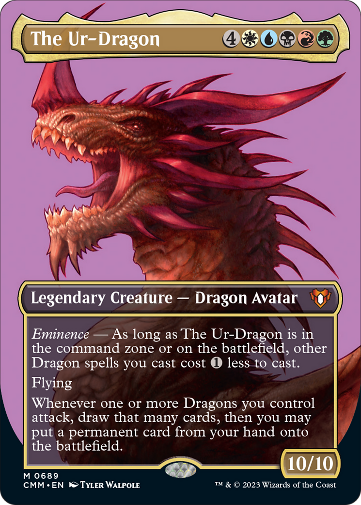 The Ur-Dragon (Borderless Profile) [Commander Masters] | Galaxy Games LLC