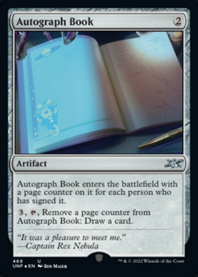 Autograph Book (Galaxy Foil) [Unfinity] | Galaxy Games LLC