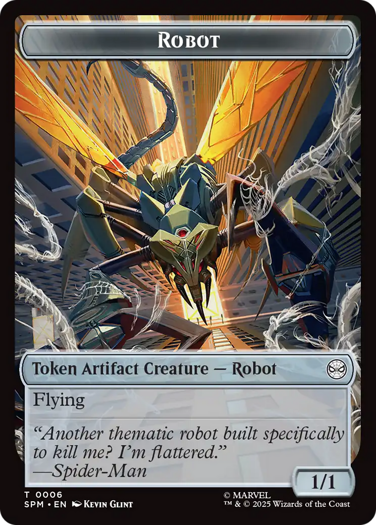 Food // Robot Double-Sided Token [Marvel's Spider-Man Tokens] | Galaxy Games LLC
