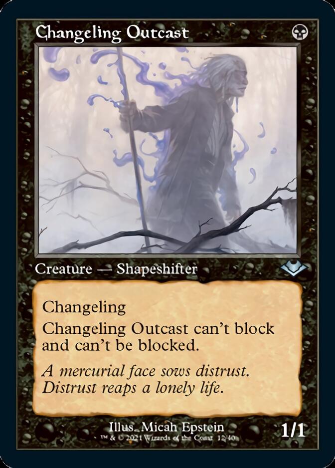 Changeling Outcast (Retro Foil Etched) [Modern Horizons] | Galaxy Games LLC