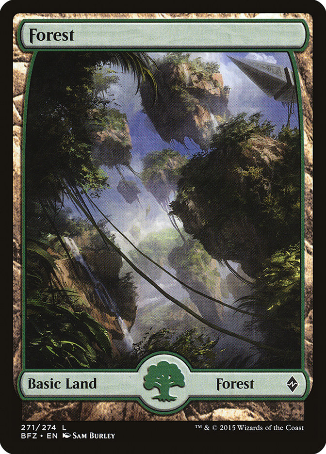 Forest (271) (Full Art) [Battle for Zendikar] | Galaxy Games LLC