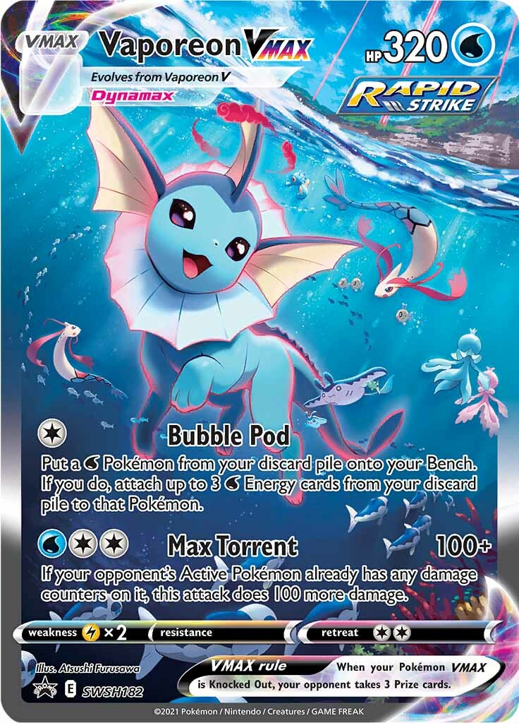 Vaporeon VMAX (SWSH182) [Sword & Shield: Black Star Promos] | Galaxy Games LLC