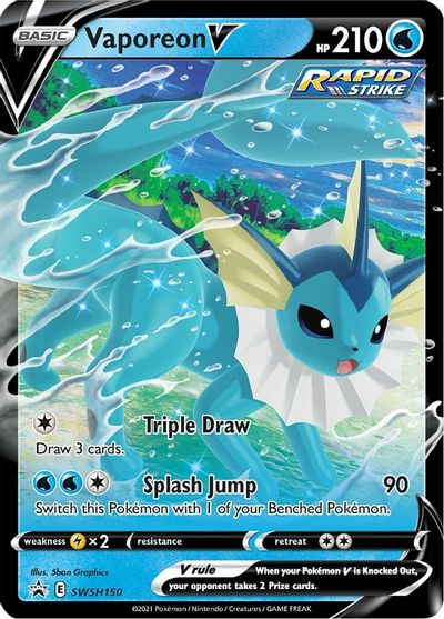 Vaporeon V (SWSH150) [Sword & Shield: Black Star Promos] | Galaxy Games LLC