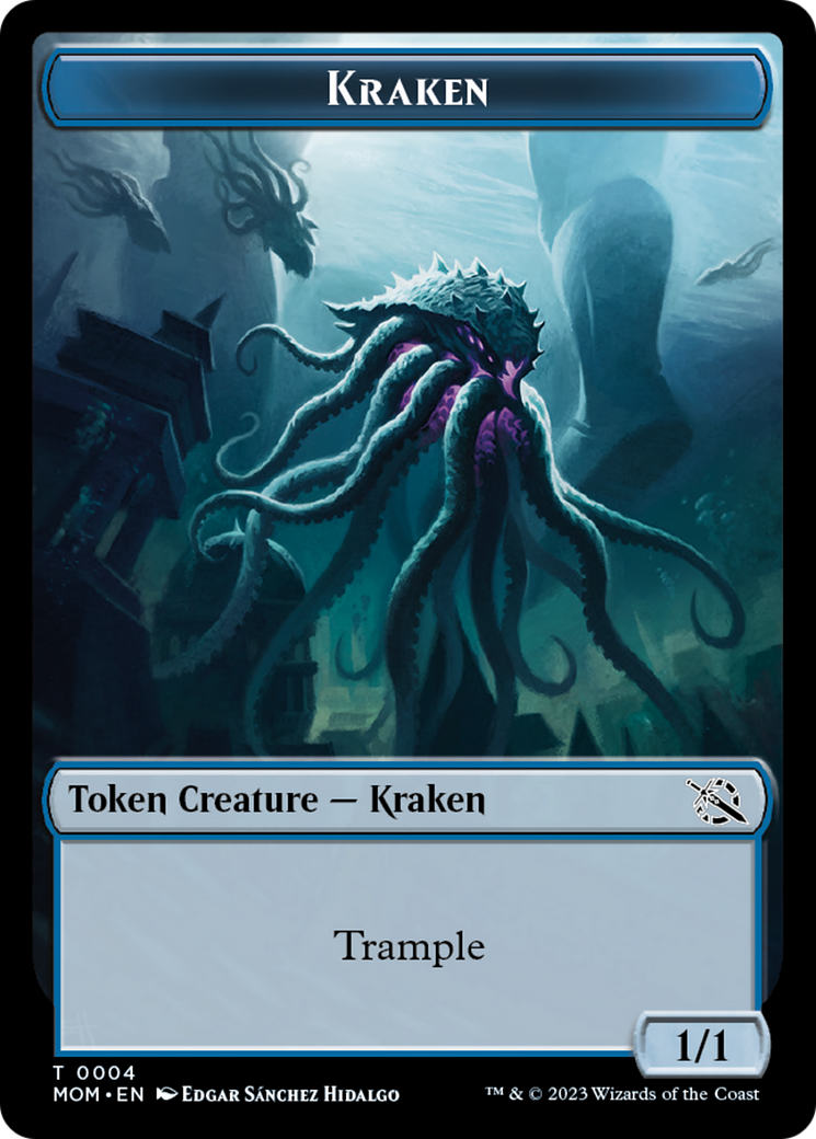 Warrior // Kraken Double-Sided Token [March of the Machine Tokens] | Galaxy Games LLC