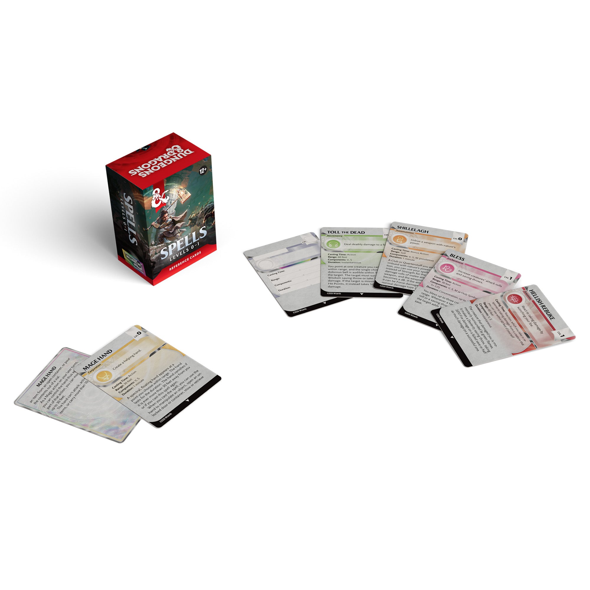 Dungeons & Dragons: Reference Cards Spells: Level 0-1 D&D | Galaxy Games LLC