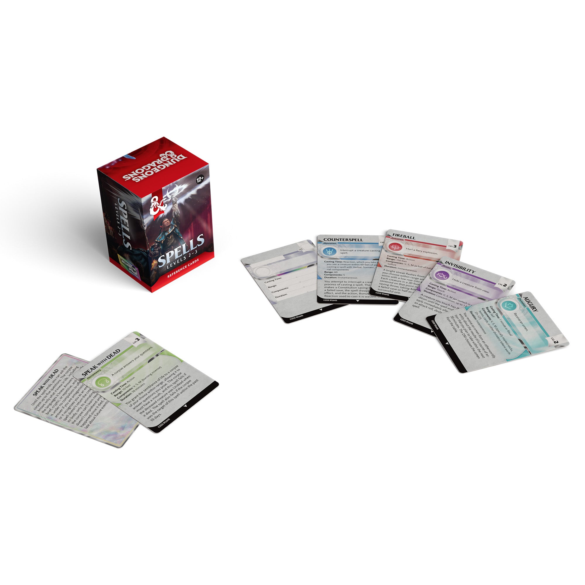 Dungeons & Dragons: Reference Cards Spells: Level 2-3 D&D | Galaxy Games LLC