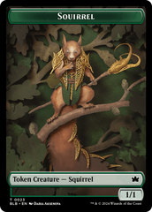 Squirrel // Darkstar Augur Double-Sided Token [Bloomburrow Tokens] | Galaxy Games LLC