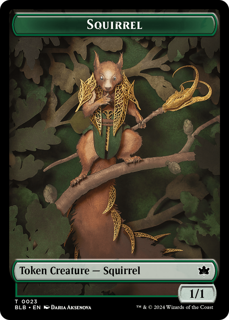 Squirrel // Starscape Cleric Double-Sided Token [Bloomburrow Tokens] | Galaxy Games LLC