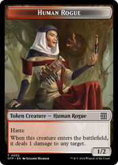 Human Rogue // Plot Double-Sided Token [Outlaws of Thunder Junction: Breaking News Tokens] | Galaxy Games LLC