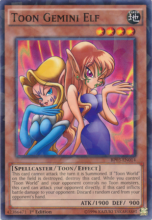 Toon Gemini Elf [BP03-EN014] Shatterfoil Rare | Galaxy Games LLC