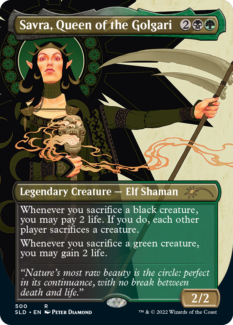 Savra, Queen of the Golgari (Borderless) [Secret Lair Drop Series] | Galaxy Games LLC
