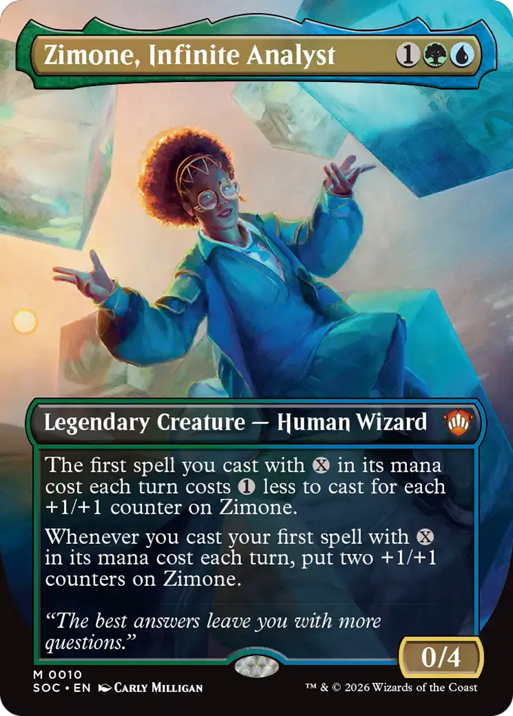 Zimone, Infinite Analyst (Borderless) [Secrets of Strixhaven Commander] | Galaxy Games LLC