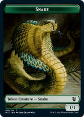 Spirit // Snake Double-Sided Token [Innistrad: Midnight Hunt Commander Tokens] | Galaxy Games LLC