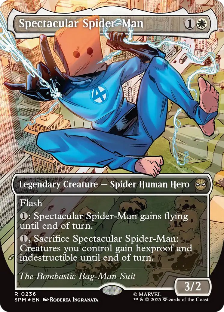 Spectacular Spider-Man (0236) (Borderless) (Textured Foil) [Marvel's Spider-Man] | Galaxy Games LLC